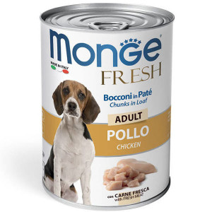 MONGE DOG FRESH CHUNKS CHICKEN suņu konservi Vista 400g